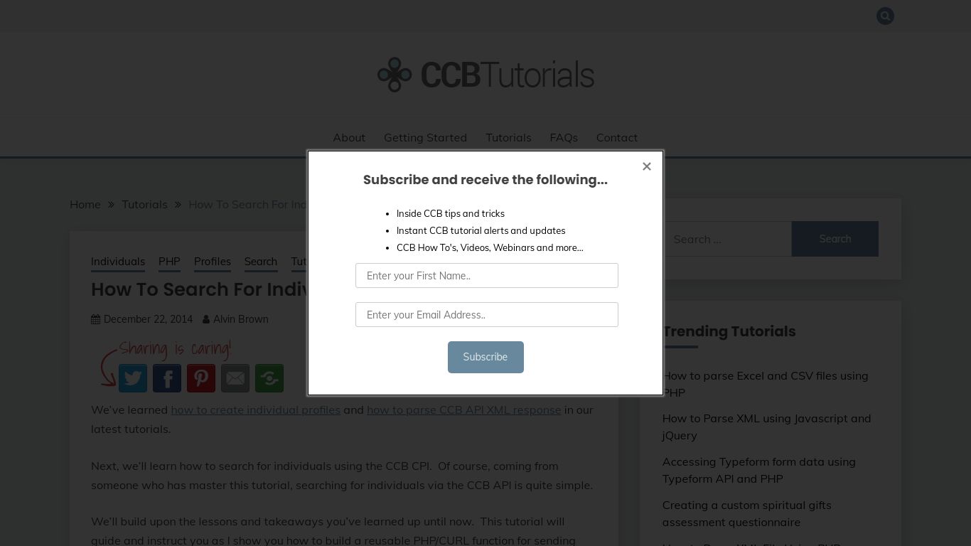How To Search For Individuals - CCB Tutorials